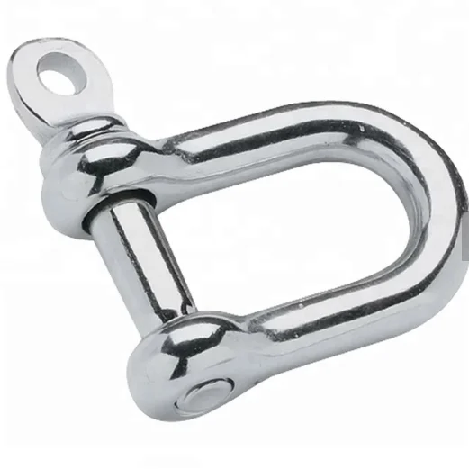 Small stainless steel rated European type D shackle and Bow shackle hoist equipment shackle bracelet