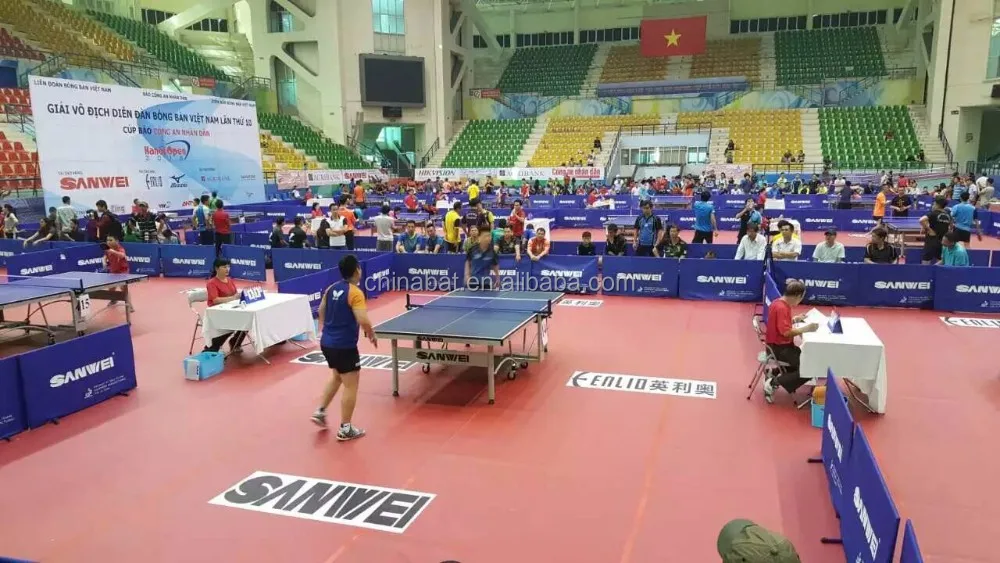
SANWEI T-99 Double Folding Movable Professional/official Competition table tennis table with beautiful design 
