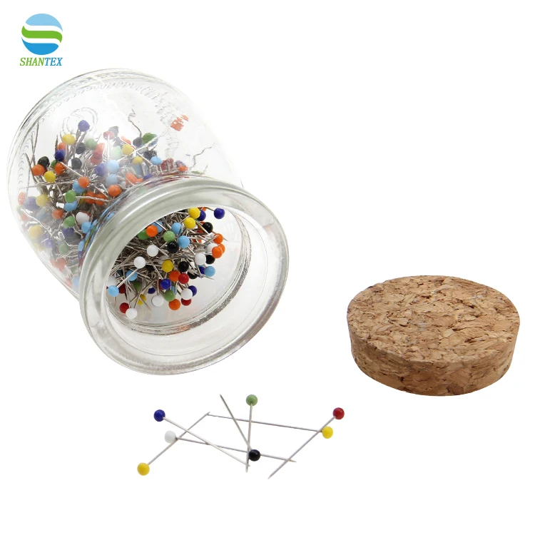 Colorful Garment Tailored Positioning Needle Safety Pear Shape Pin  in bottle
