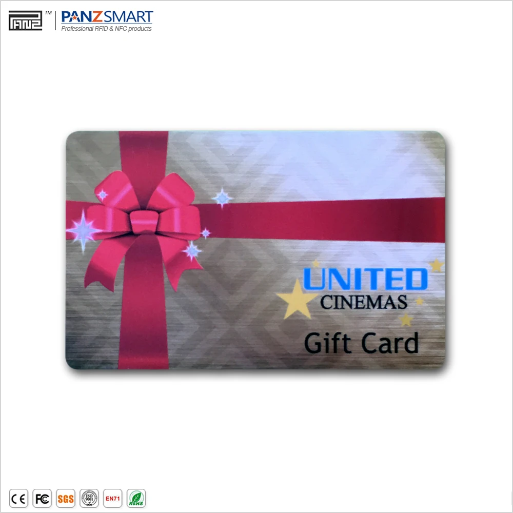 Custom CR80 Plastic gift card printing magnetic gift card with paper holder paper sleeve artpaper envelope for shopping