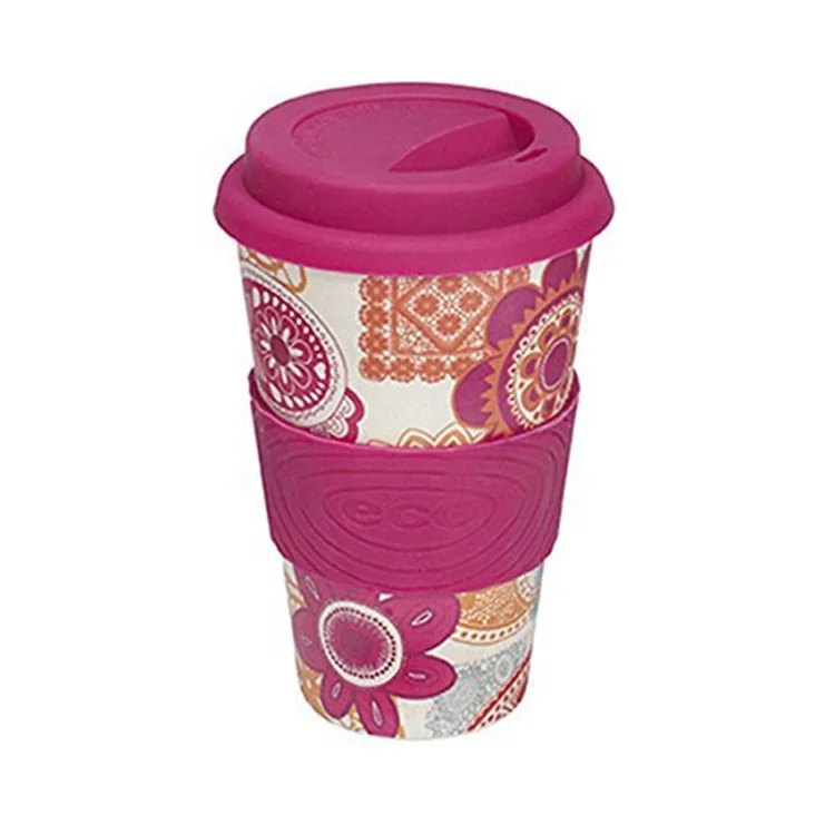 16oz Eco-friendly Factory manufacturer custom logo Bamboo Fiber Coffee Cup
