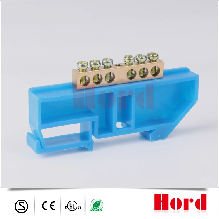 Шина “N” Нулевая с Изолятором на DIN-рейку 6*9 мм Cтойка бщл 6групп HORD