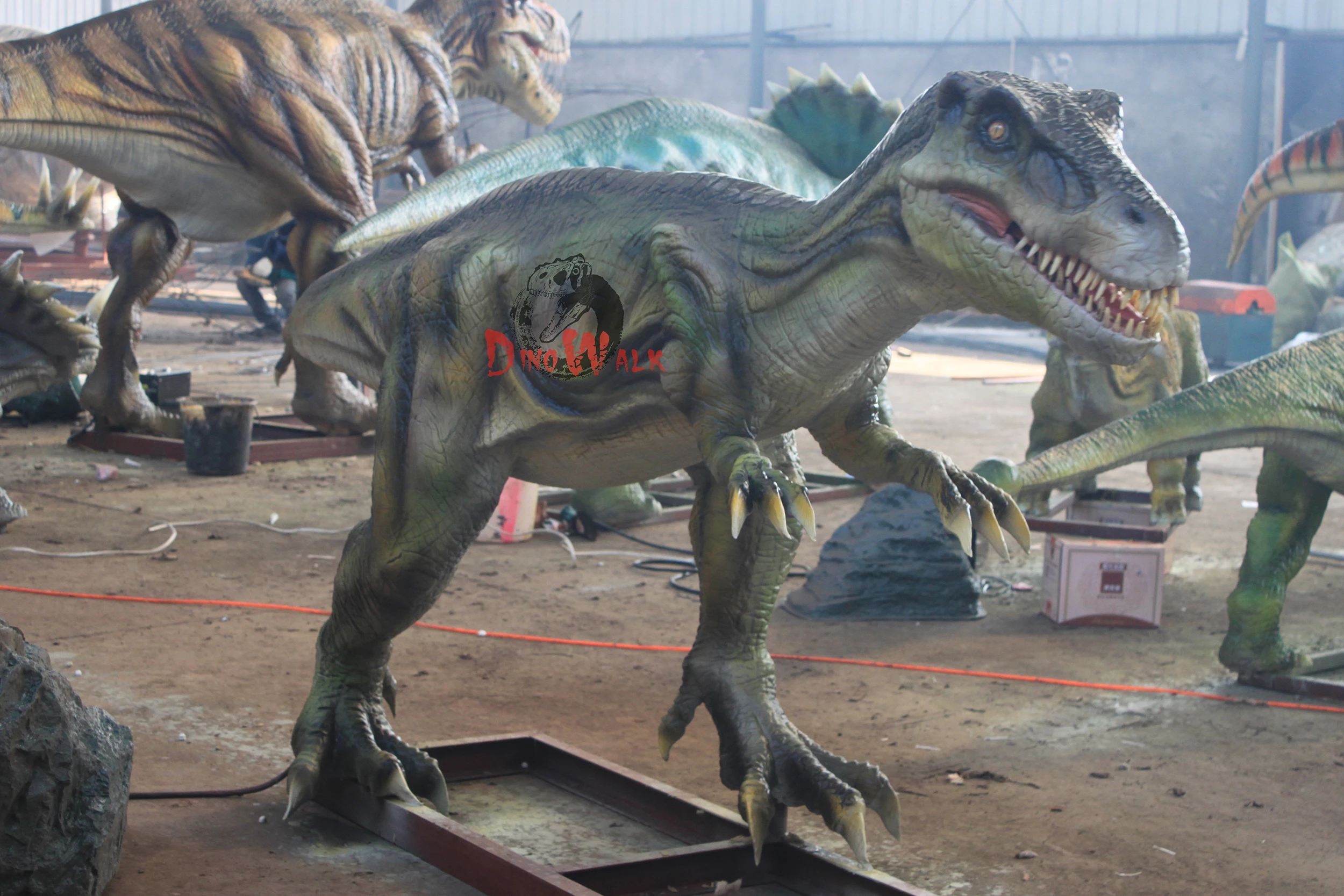 Dino0485 medium size Mechanical Robotic animatronic Dinosaur at playground