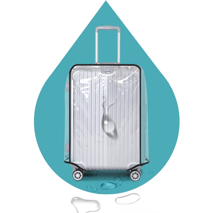 Wholesale Custom PVC Transparent Stretch Luggage Bag Cover Protection Luggage Cover Protector