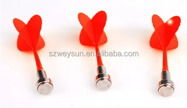 Bullseye Target Game Plastic Dart Wing Magnetic Darts for Two-Sided Magnetic Board