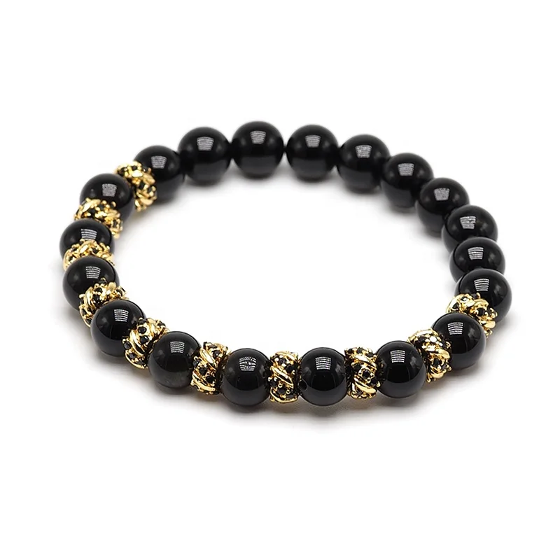 
Perfect gift hot lovely crystal bead bracelet men bangle 