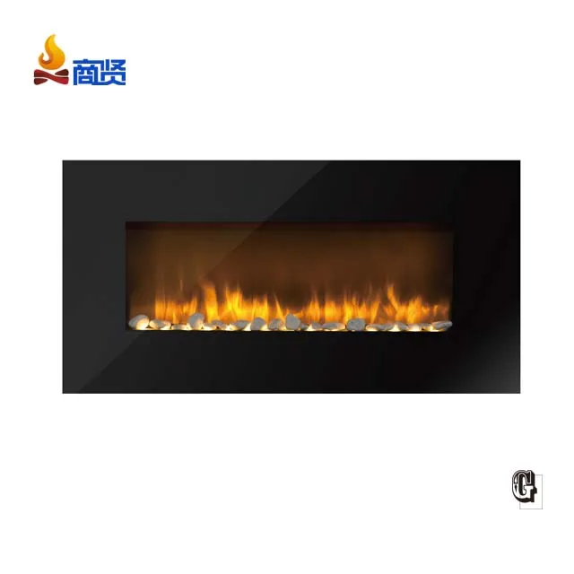 37 inch wall hanging electric wall mounted fireplace heater with remote control