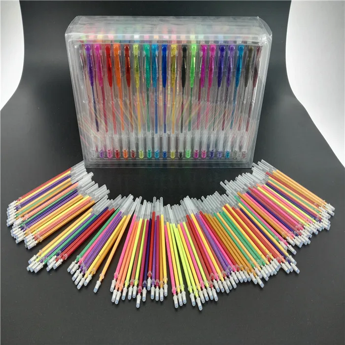 160colors Metallic Glitter Pastel Rainbow colors Ink Gel Pen