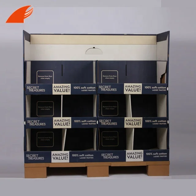 High Quality Cardboard Pallet Display Stand For Pants/Clothing Sale