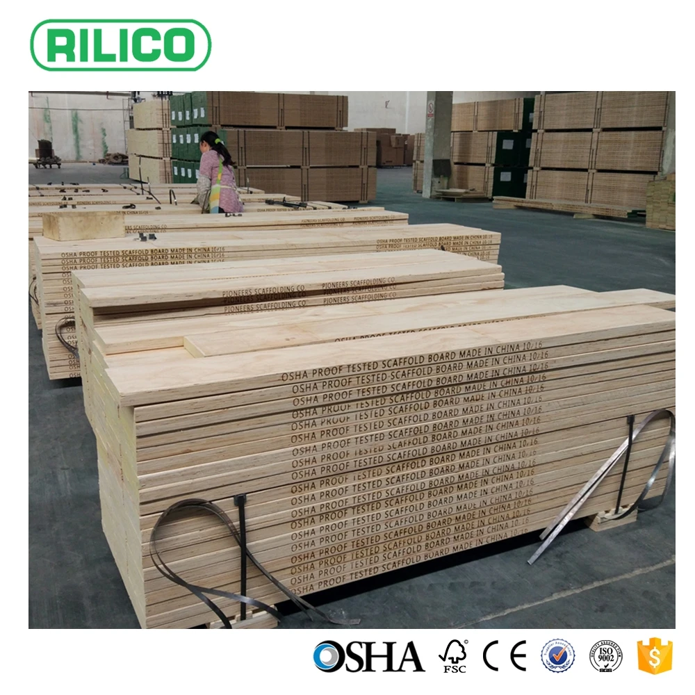OSHA pine lvl wooden scaffold stepping boards in china