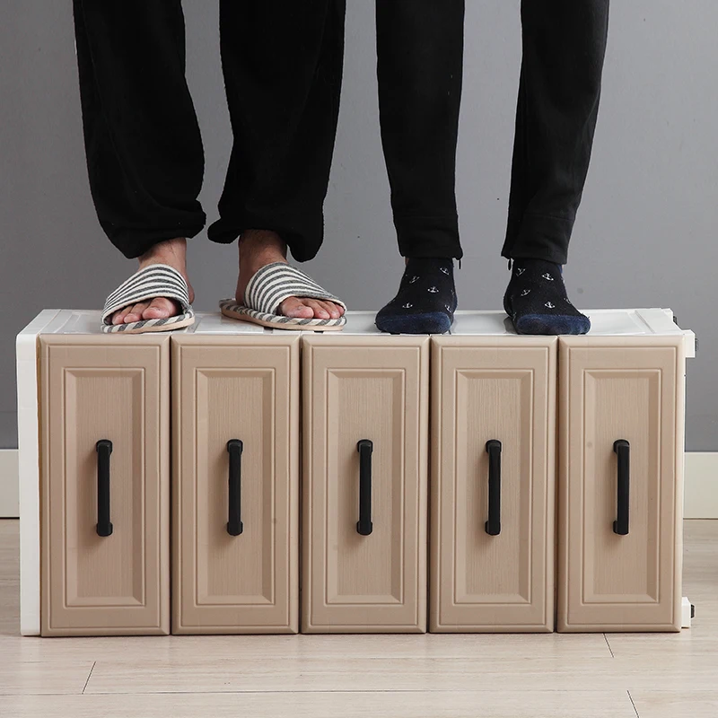 Haogle 2024 New Design Modern Luxury Housewares Bedroom Furniture Closet Plastic Drawers 5-tiers Baby Plastic Wardrobe Cabinet