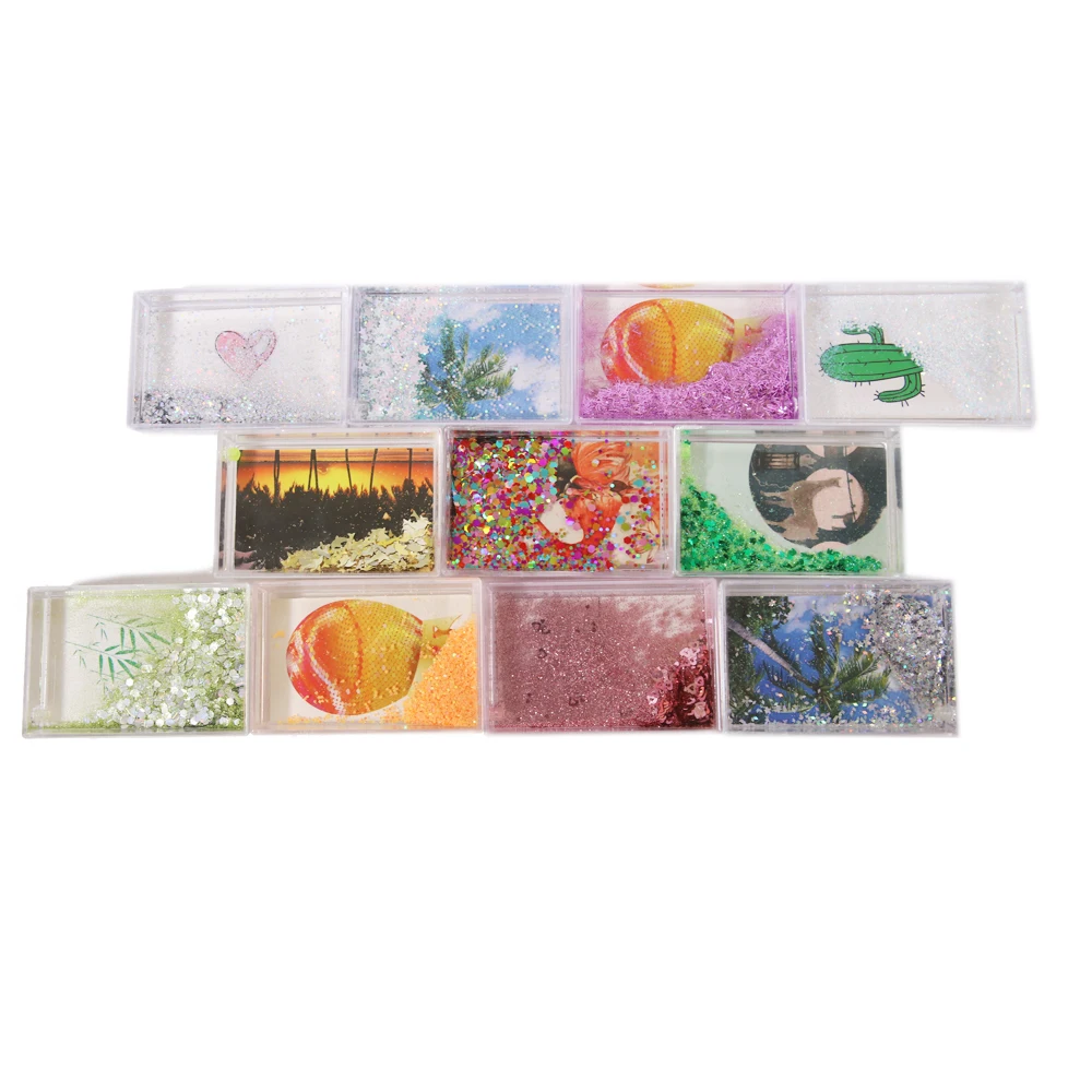 Фоторамка с жидкими блестками, Магнитная акриловая фоторамка, акриловая фоторамка с блестками и водой