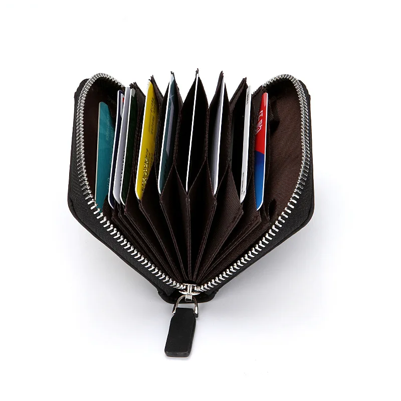 Yiwu Factory Mini Model RFID PU Leather Accordion Security Wallet Credit Card Wallet