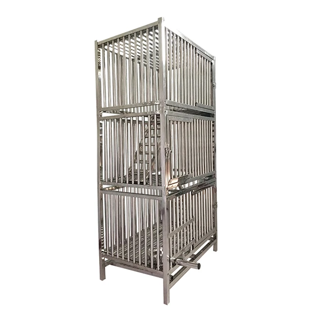 Large Heavy-Duty Cage Two-Door Indoor Outdoor Cat Crate Cage