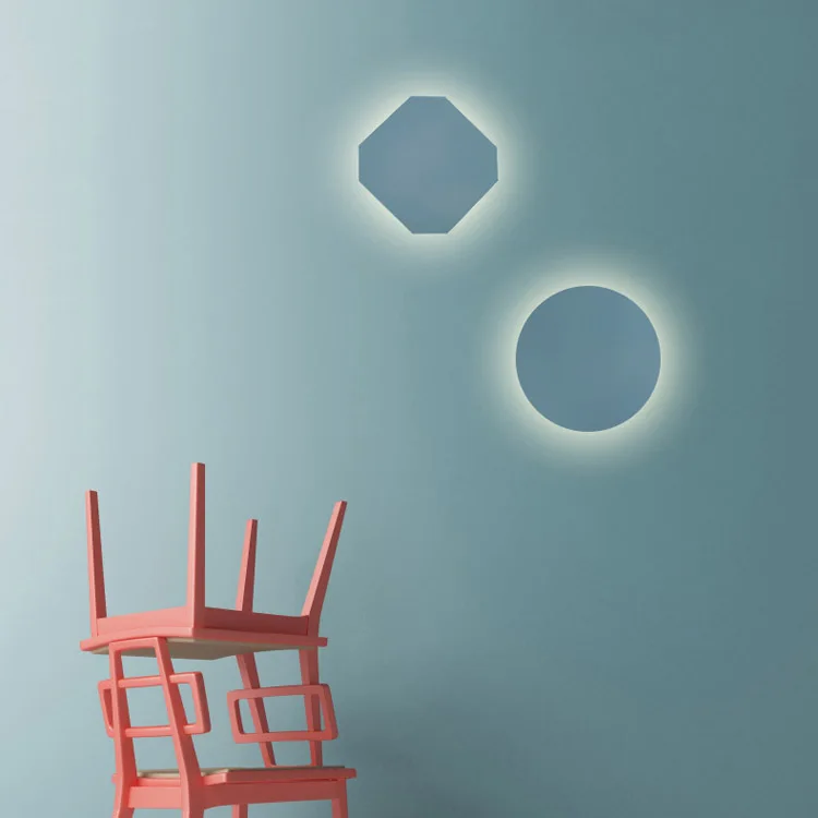 
modern bedroom red pink blue small round various shapes wall sticker kids star lamp 