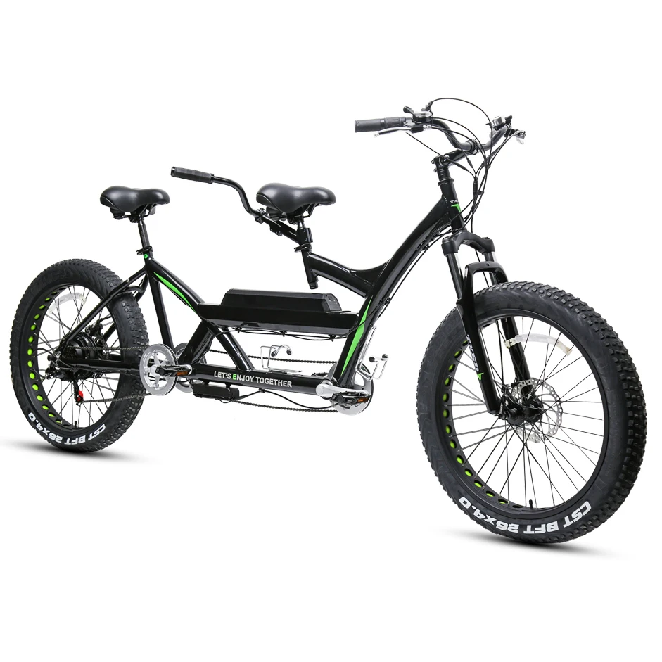 Touring Off-roading Fat Tyre Suspension Fork two people electric tandem Mountain Bike