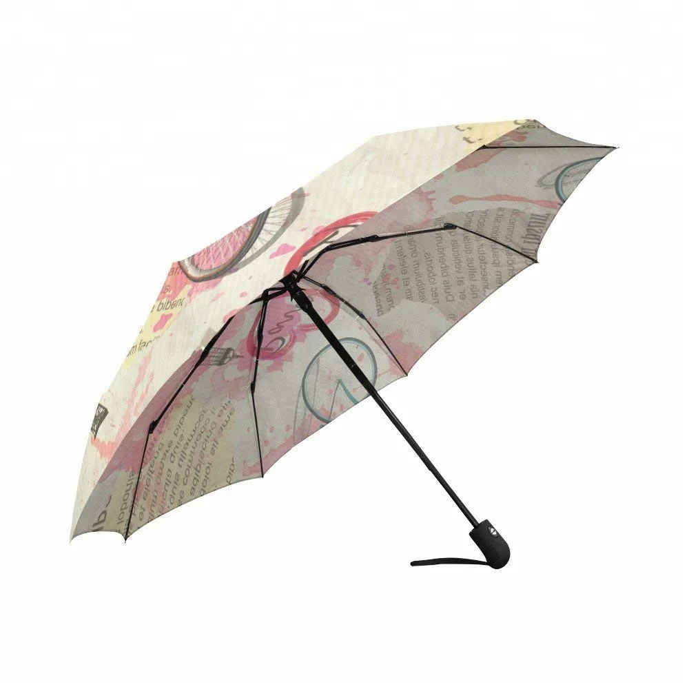 Custom Printing Unique Design Vintage Marauders Map Folding Rain Umbrella/Parasol/Sun Umbrella