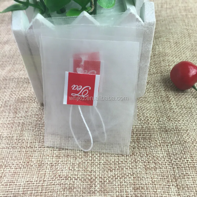 Individual royal cup drawstring empty nylon mesh pyramid shape packing tea bag