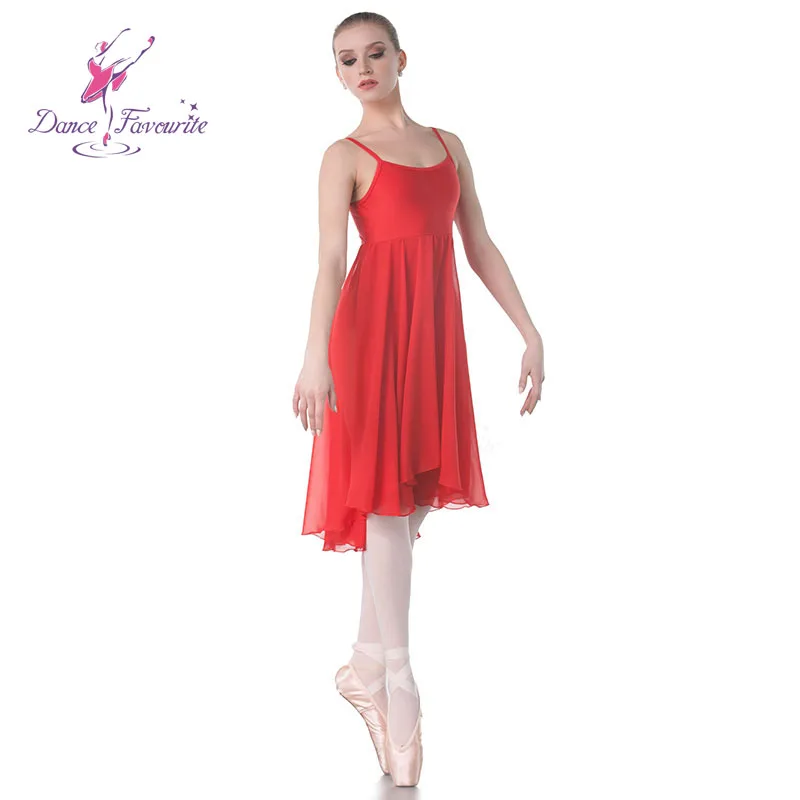 Top Selling Red Chiffon Dress for Adult Girls Ballet, Lyrical and Contemporary Dancing 02D0120