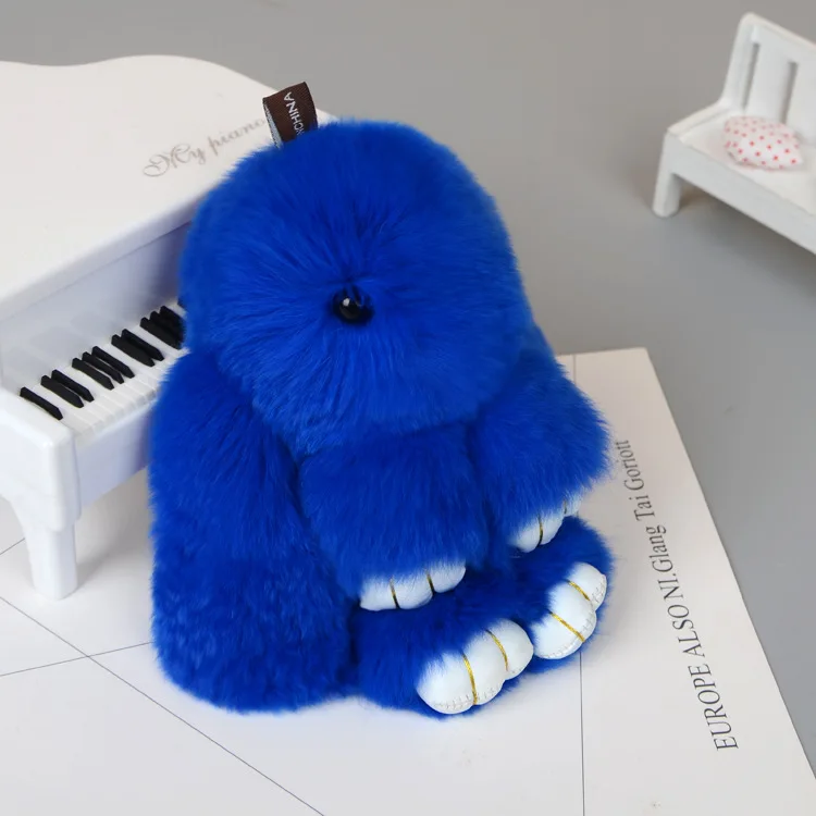 2017 hottest rabbit keychain rex rabbit fur bunny keychain cute and pretty copenhagen rabbit keychain for bag and for car