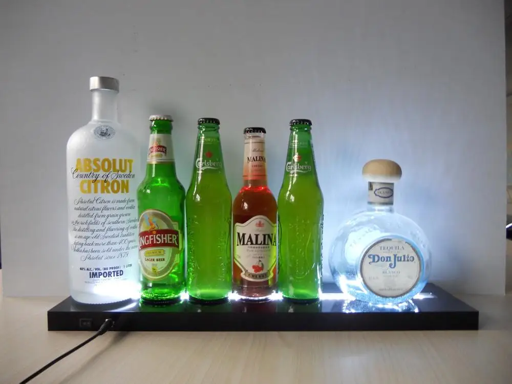 Back Bar Single Beer Bottle Glorifier Light Up Beer Bottle Display