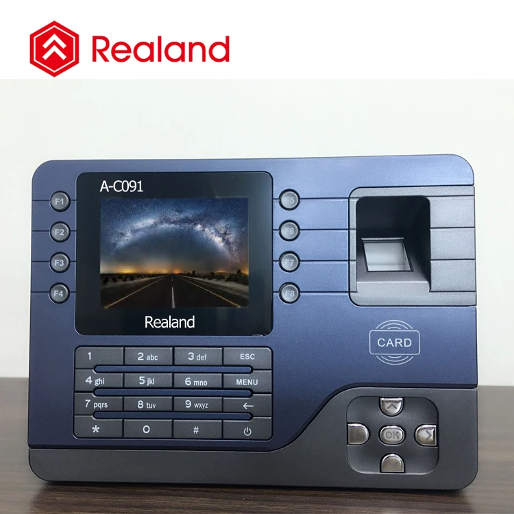 Realand-c091 биометрический сканер отпечатков пальцев посещаемость времени записи