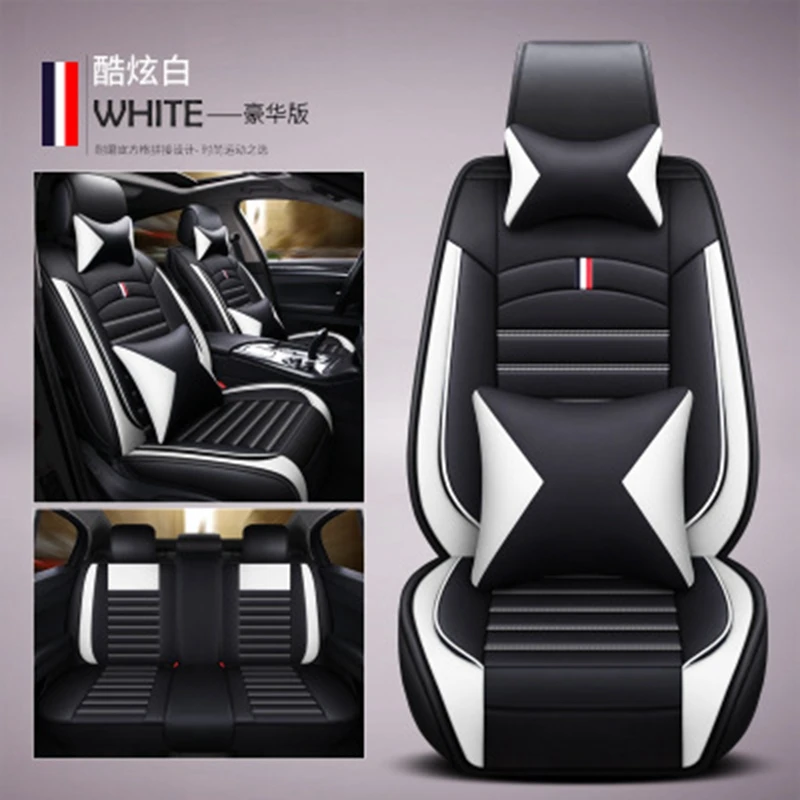 Dropshipping Good Price 5 Seats Vehicle easy to clean seat cushion PU genuine car seat cover leather with China Factory Supply