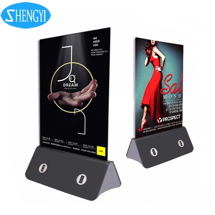 Innovation Product 10000mAh Menu Holder Advertising Power Bank with LED