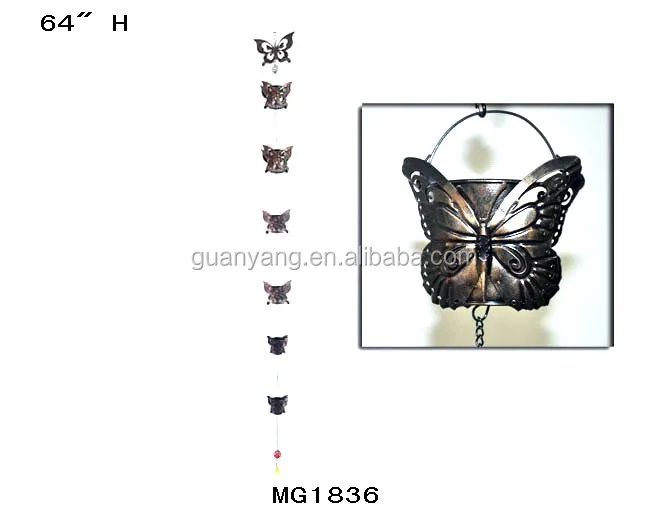 Двойная петля, медная цепь от дождя, круги, оптовая продажа, дождевые цепи