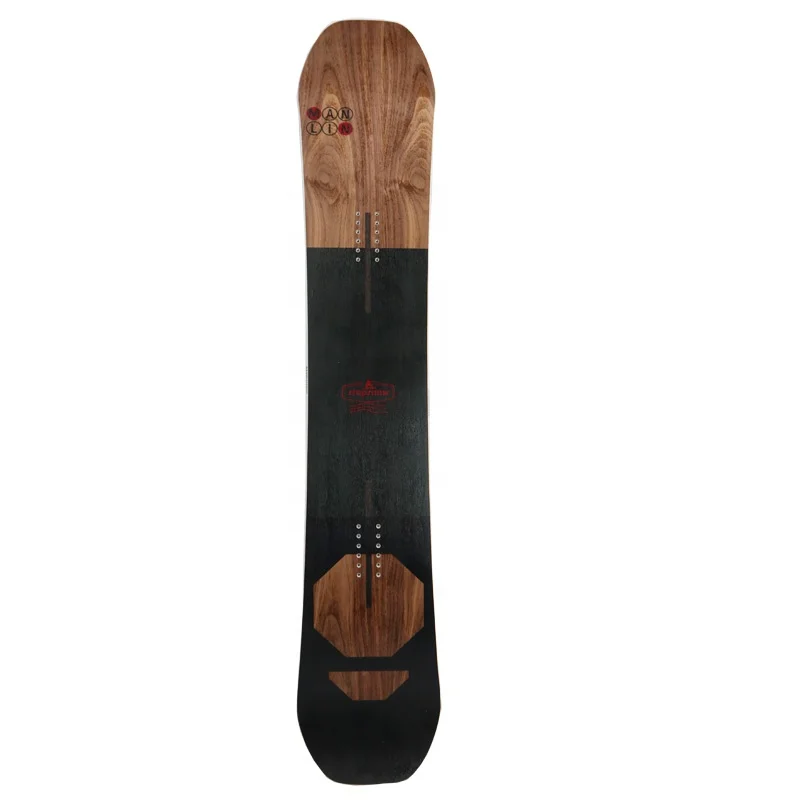 snowboard  top panel material is wood ABC TPU UV bamboo topsheet snowboard  hand make snowboard