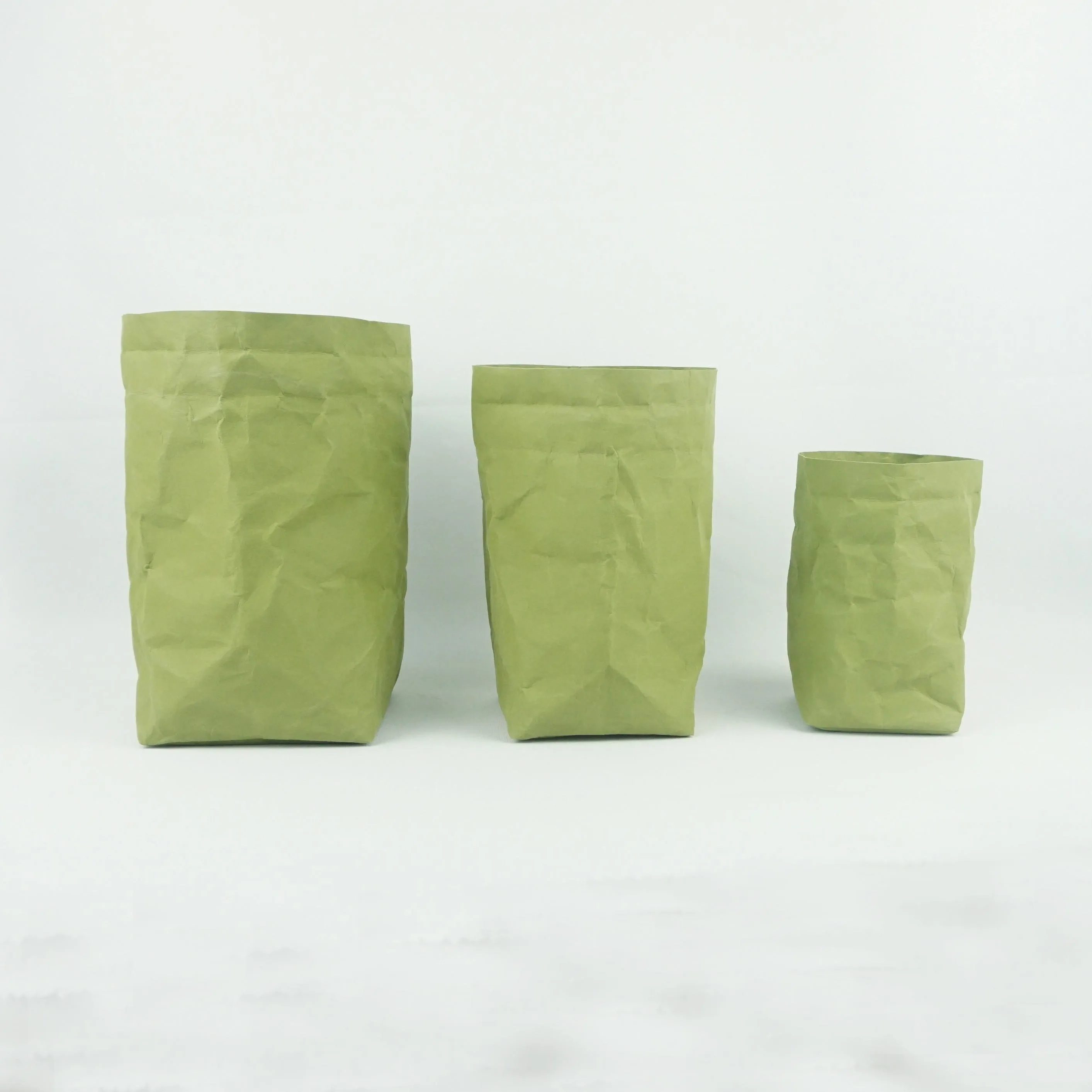 Chiterion Washable Kraft Paper Storage Bag Reusable Plants Bins Household Storage Organizer for Foods Toys & Small Items