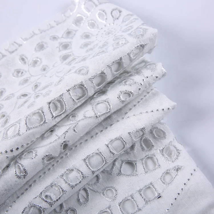 
Soft hand feel 60S*60S woven plain customized size white wedding fabric embroidery 