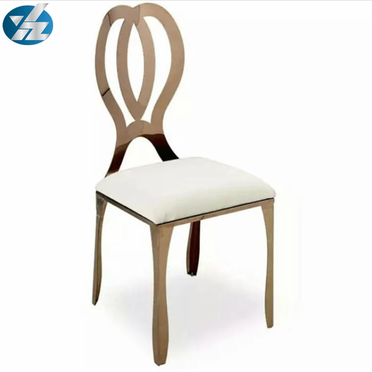 luxury new design stackable gold stainless steel chair banquet chair