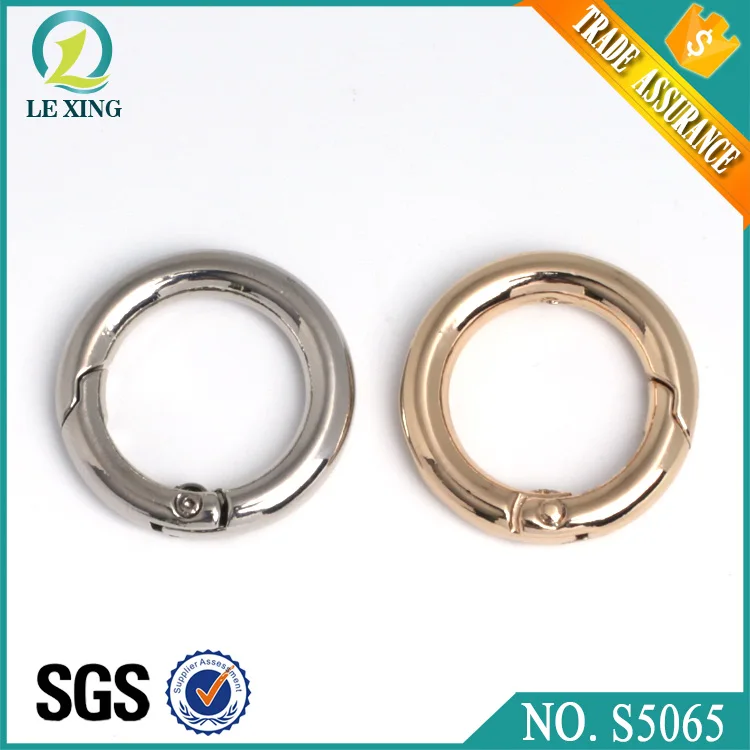 
China Factory Supplies Hardware Handbag Accessories Metal Spring O Ring Clips 