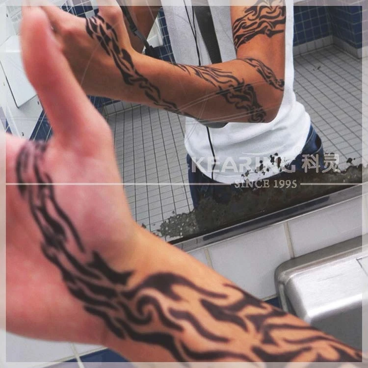 Профессиональный временный тату-маркер Kearing для смешного рисования татуировки на теле с черными чернилами # TM10