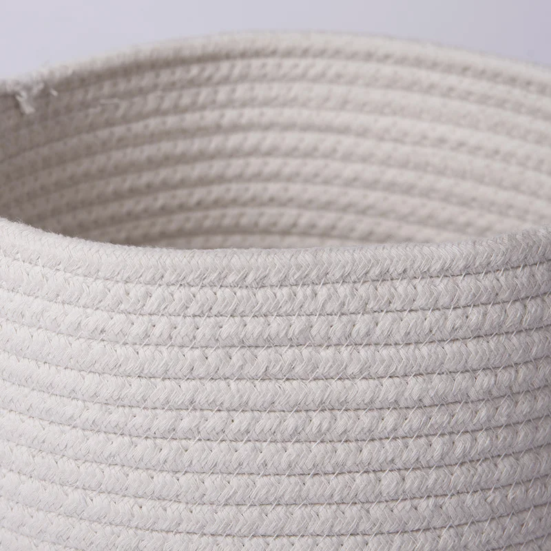 Decorative Home Decor Mini Sewing Custom Easter Foldable Tassel Toy Gift Storage Organizer Bins Cotton Rope Hamper Baskets 3 Set