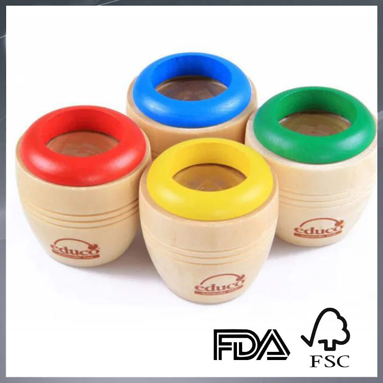 custom natural wood kaleidoscope children wood toy kaleidoscope