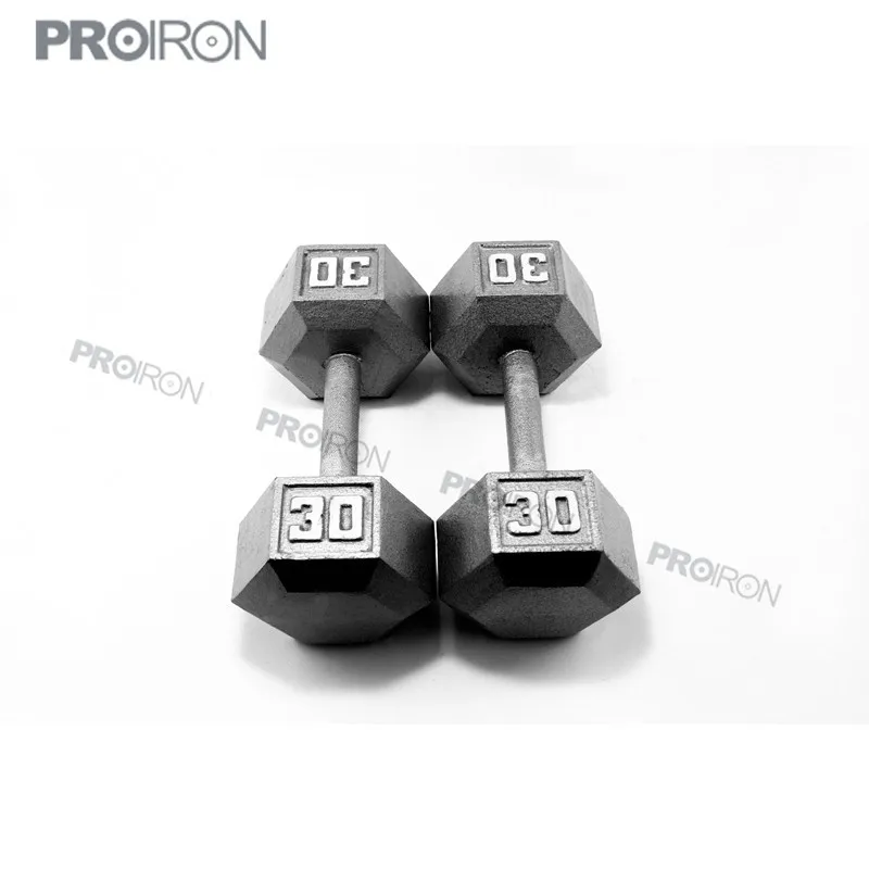 высокое качество чугуна под молоток гантели hex, гимнастика оборудование на продажу