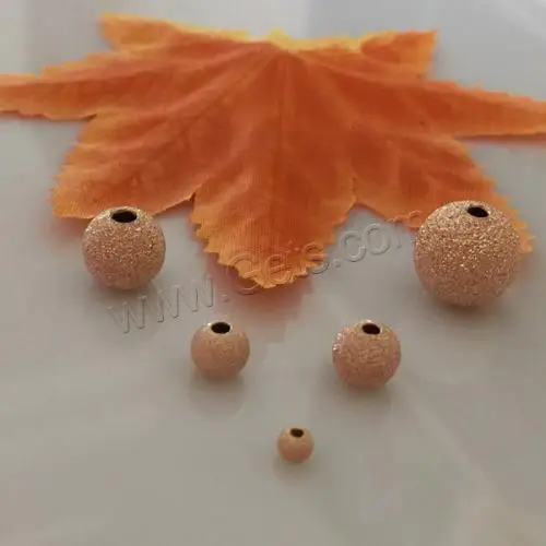 Круглые бусины из розового золота 14 К для изготовления ювелирных изделий разного размера на выбор 1033319