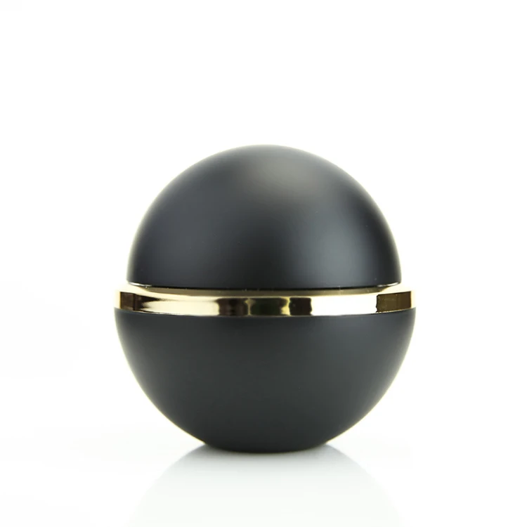 Черный Сфера из оргстекла ПММА по уходу за кожей дневной/ночной крем/гель/моситуре jar Контейнер для косметики с блестящими плеча WE-J 50/80 г