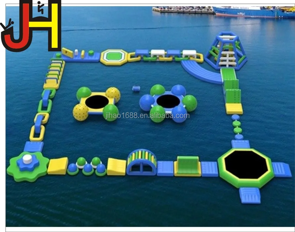 Summer Large Inflatable Sea Water Park Fun Floating Aqua park Water Obstacle Games
