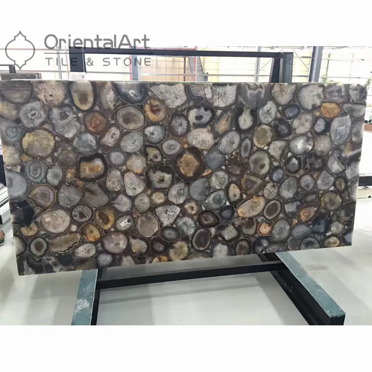 Factory direct selling wholesale brazilian natural agate semi precious stones white stone backlit tile turquoise rough