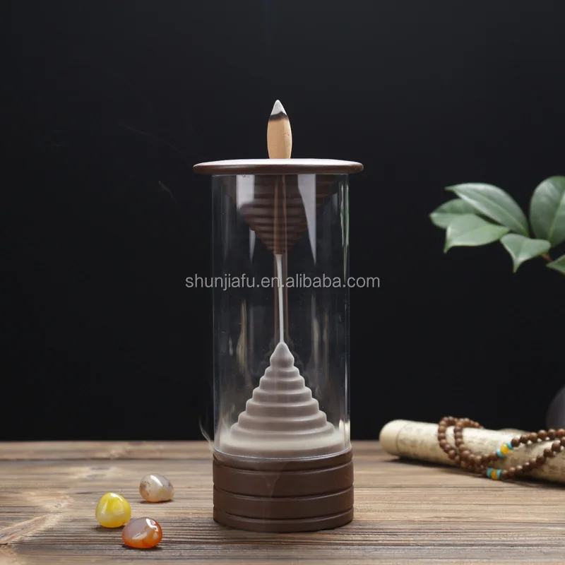 Home Decor Wholesale Censer Holder Cone Ceramic Smoke Backflow Incense Burner