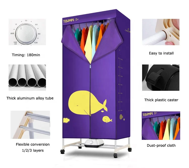 Semi automatic 15 kg plastic water proof  remote electric clothes dryer compact front load washing machine dryer