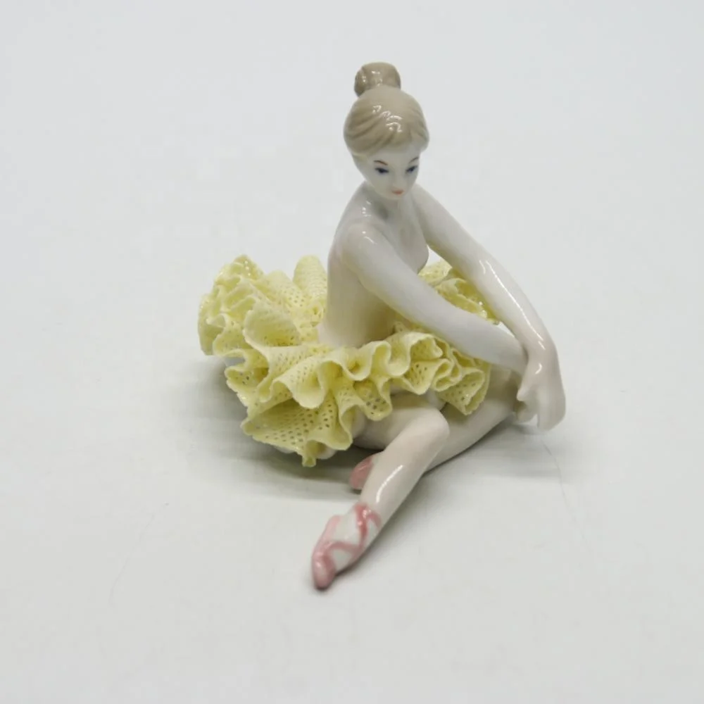 Porcelain ballerina dancer doll ceramic figurines