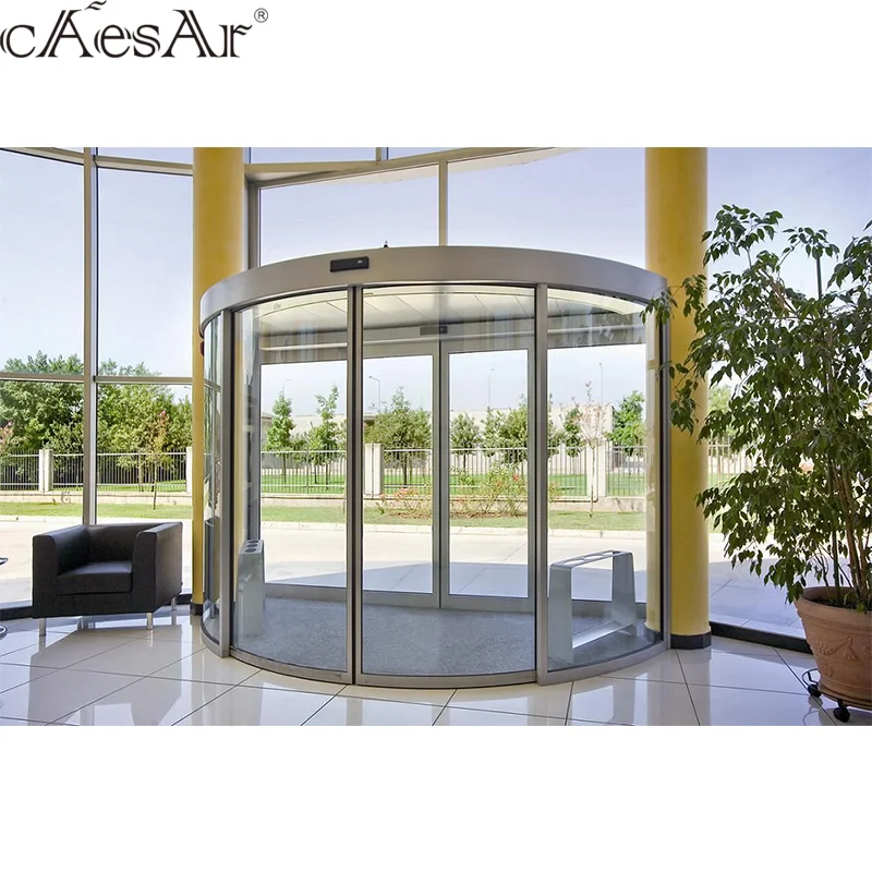 Mall  entrance  automatic aluminum  curved sliding doors for oman market