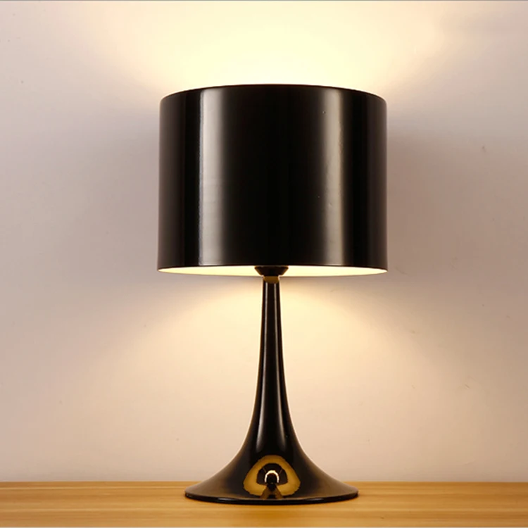 
Aluminum Shade Touch Folding Desk Lamp Black Bedroom Table Lamp 