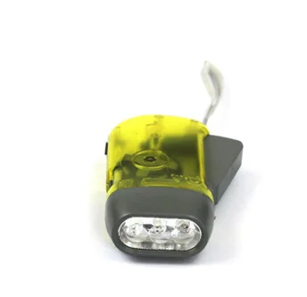 Three lamp manufacturers selling pressure LED flashlight transparent hand pinch fenvironmental protectionmini flashlight