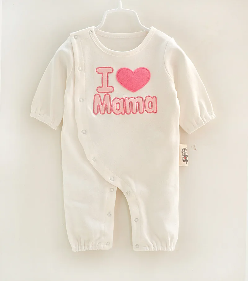 
P0162 cute baby boy clothes online letter I LOVE PAPA MAMA discount designer baby clothes 