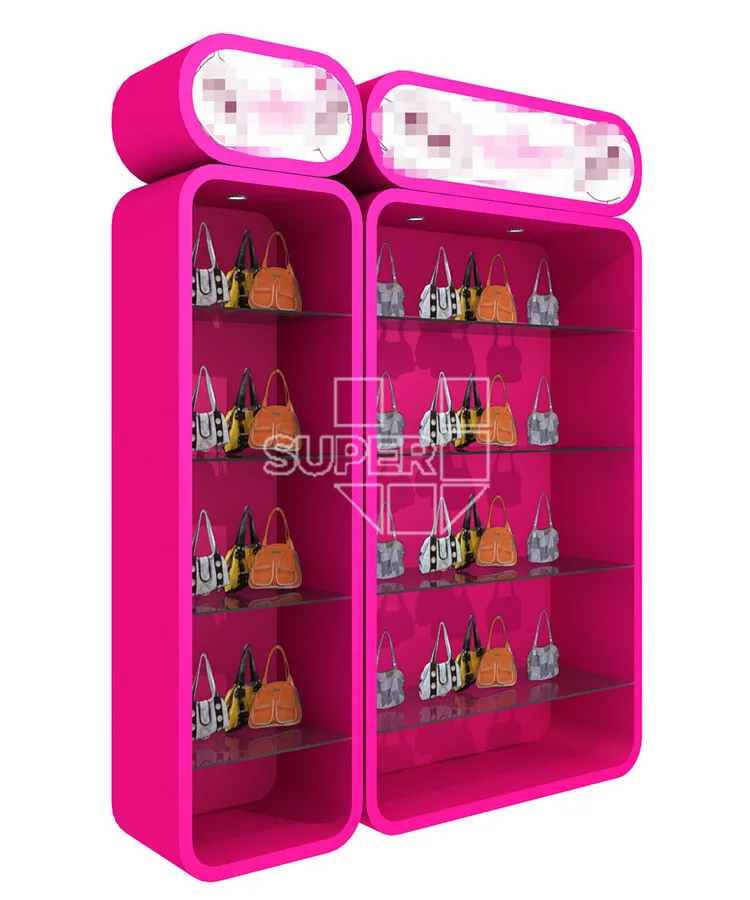 Wholesale New Fashion Wallet Display Stand Acrylic Glass Bag Wall Shelf Display Rack